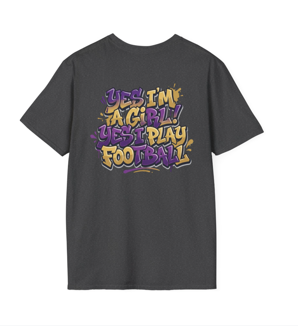 Powerline Athletics 'Yes I'm a Girl! Yes I Play Football' T-shirt